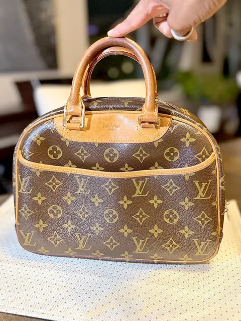 Louis Vuitton Trouville Monogram Handbag Gold Hardware