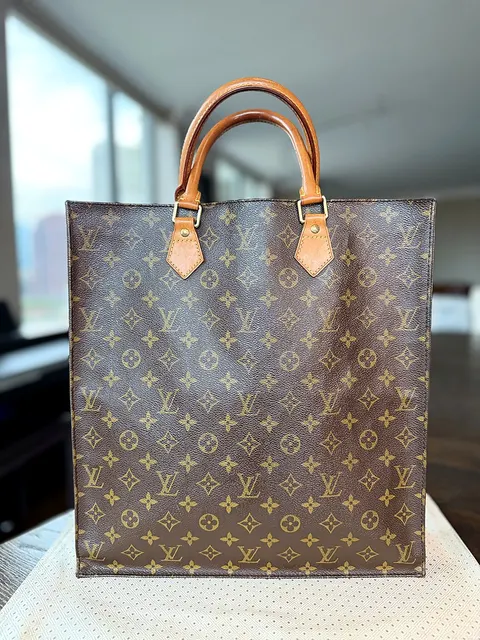 Louis Vuitton Brown Monogram Canvas Handbag Large Shoulder Bag