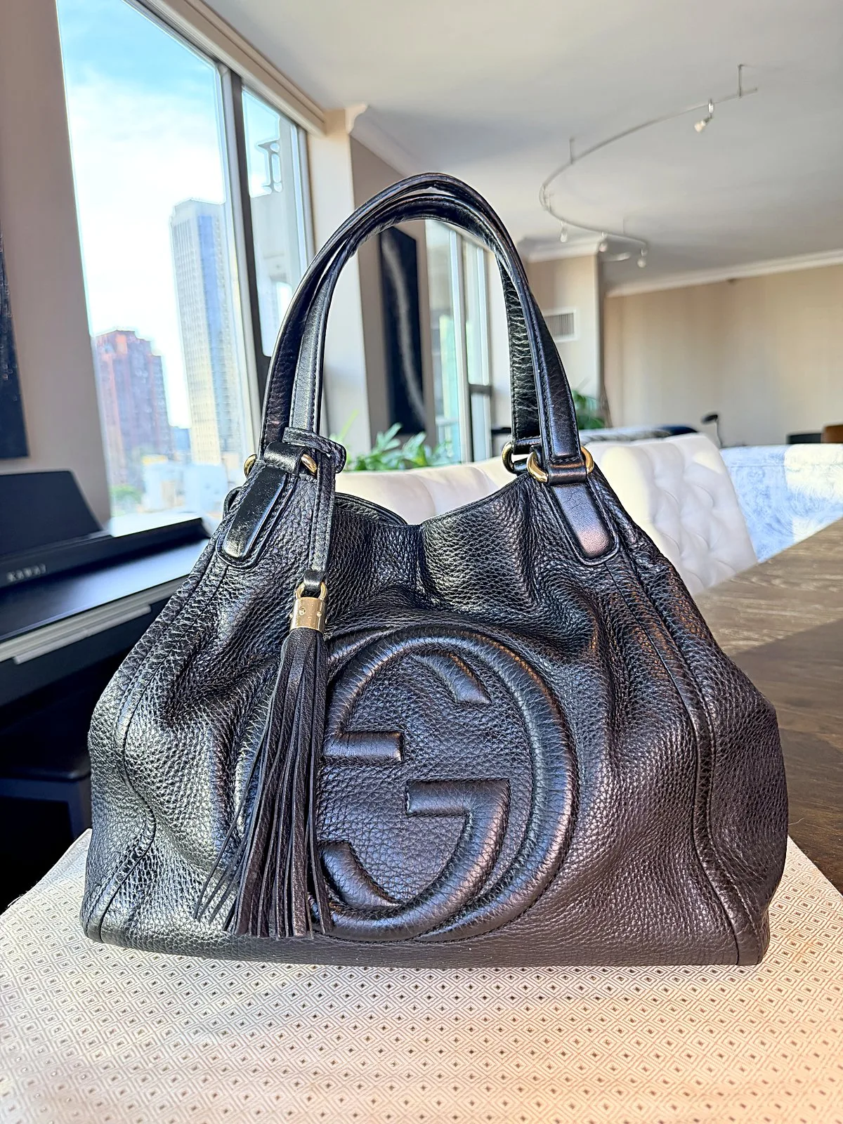Gucci Soho Black Hand Bag Gorgeous Authentic